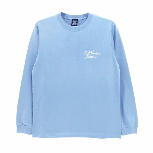 CALIFORNIA STREET LONG SLEEVE カリフォルニアストリート ロングスリーブTシャツ HUNTING by ESOW ACID BLUE スケートボード スケボー 01