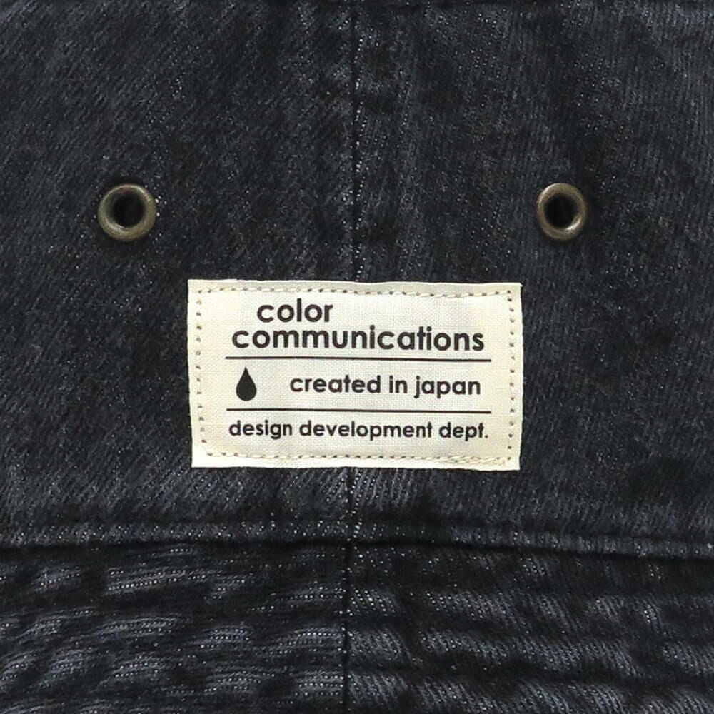 COLOR COMMUNICATIONS HAT カラーコミュニケーションズ ハット COTTON TAG BUCKET DENIM BLACK DENIM スケートボード スケボー 4