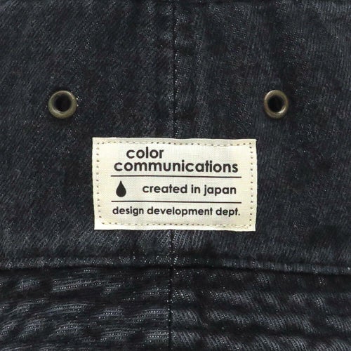 COLOR COMMUNICATIONS HAT カラーコミュニケーションズ ハット COTTON TAG BUCKET DENIM BLACK DENIM スケートボード スケボー 4