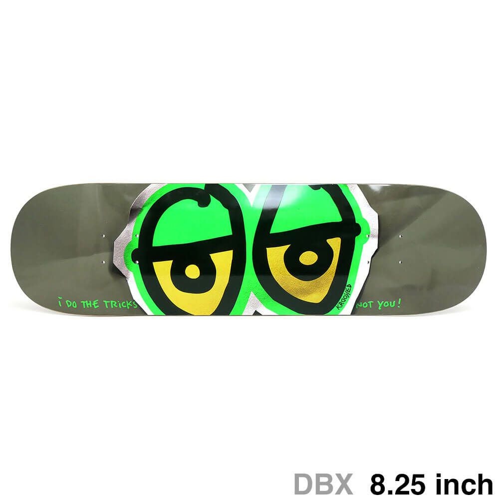 KROOKED DECK クルキッド デッキ TEAM DBX EYES LIGHT GREEN 8.25 スケートボード スケボー