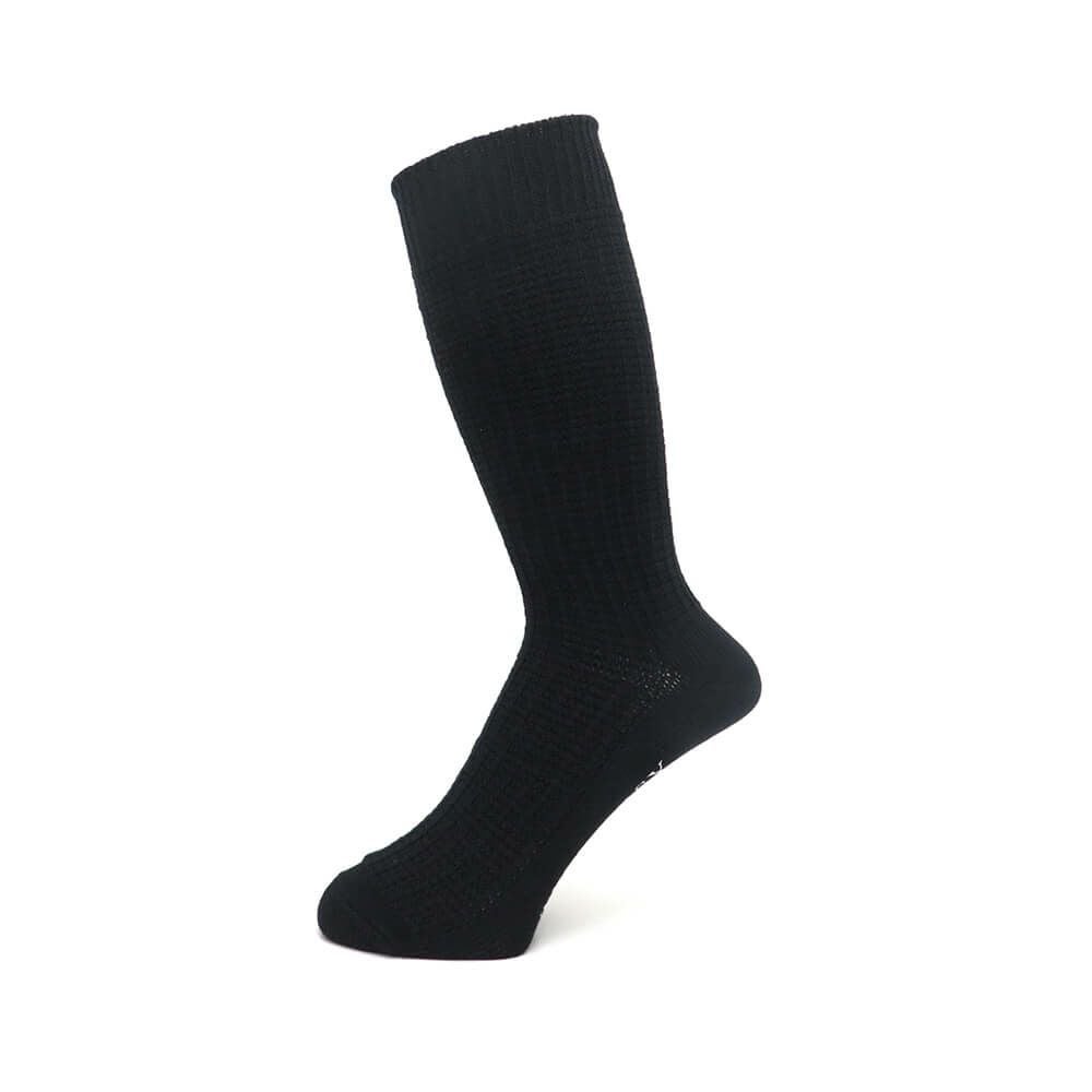 TIGHTBOOTH（TBPR）SOCKS タイトブース ソックス 靴下 WAFFLE BLACK スケートボード スケボー 1