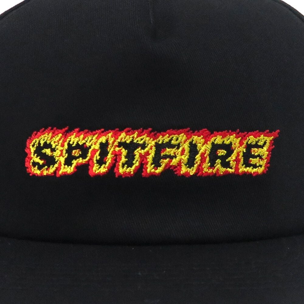 SPITFIRE CAP スピットファイヤー キャップ FLAME SCRIPT SNAPBACK BLACK スケートボード スケボー 4
