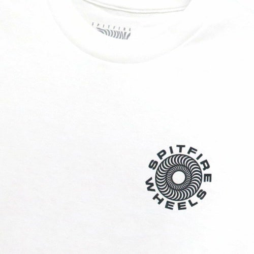 SPITFIRE T-SHIRT スピットファイヤー Tシャツ CLASSIC 87 SWIRL FILL WHITE/BLACK スケートボード スケボー 2