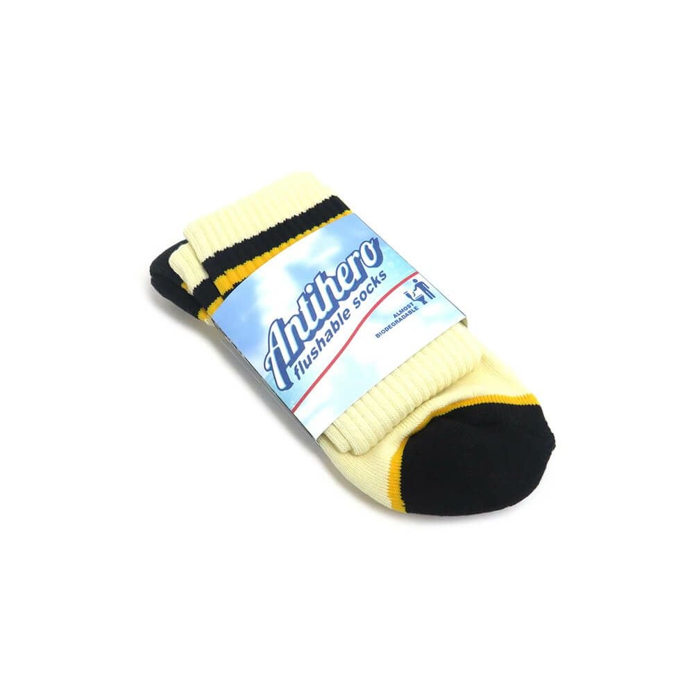 ANTIHERO SOCKS アンチヒーロー ソックス 靴下 SCRATCH CREAM/YELLOW/BLACK スケートボード スケボー 5
