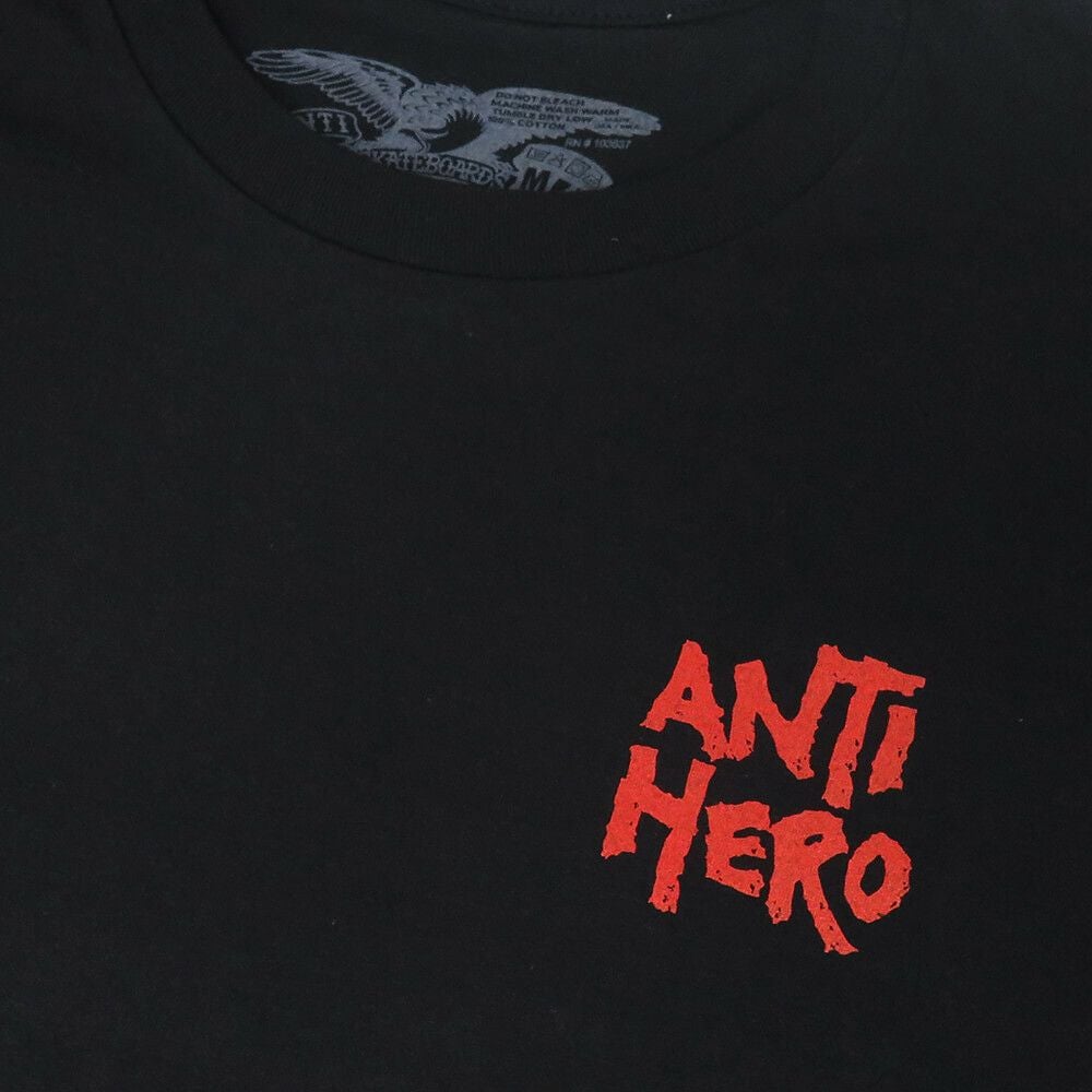 ANTIHERO T-SHIRT アンチヒーロー Tシャツ REPOSSESSED BLACK スケートボード スケボー 2