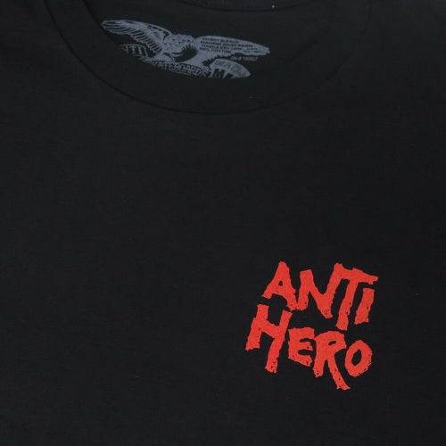ANTIHERO T-SHIRT アンチヒーロー Tシャツ REPOSSESSED BLACK スケートボード スケボー 2