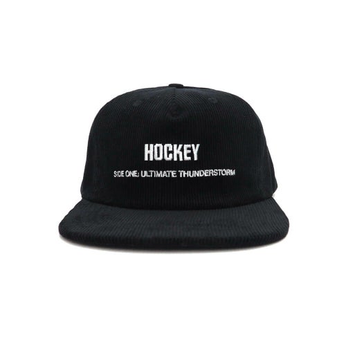 HOCKEY CAP ホッケー キャップ SIDE ONE CORDUROY SNAPBACK BLACK スケートボード スケボー 1