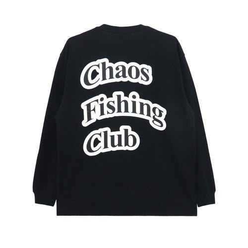 CHAOS FISHING CLUB LONG SLEEVE カオスフィッシングクラブ ロングスリーブTシャツ ARCH LOGO BLACK スケートボード スケボー 