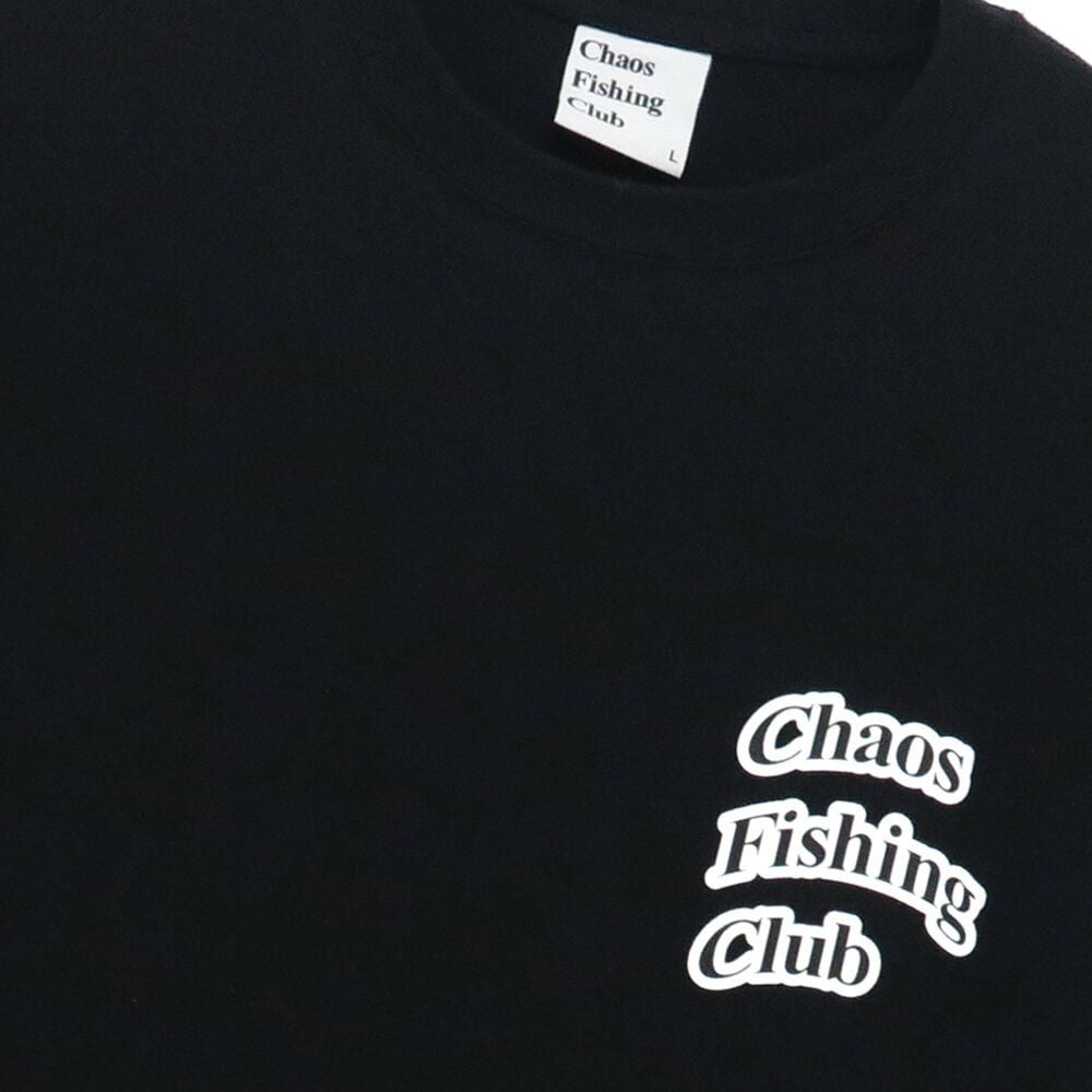 CHAOS FISHING CLUB LONG SLEEVE カオスフィッシングクラブ ロングスリーブTシャツ ARCH LOGO BLACK スケートボード スケボー 2