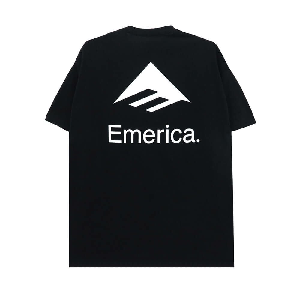 EMERICA T-SHIRT エメリカ Tシャツ LOCKUP BLACK スケートボード スケボー 