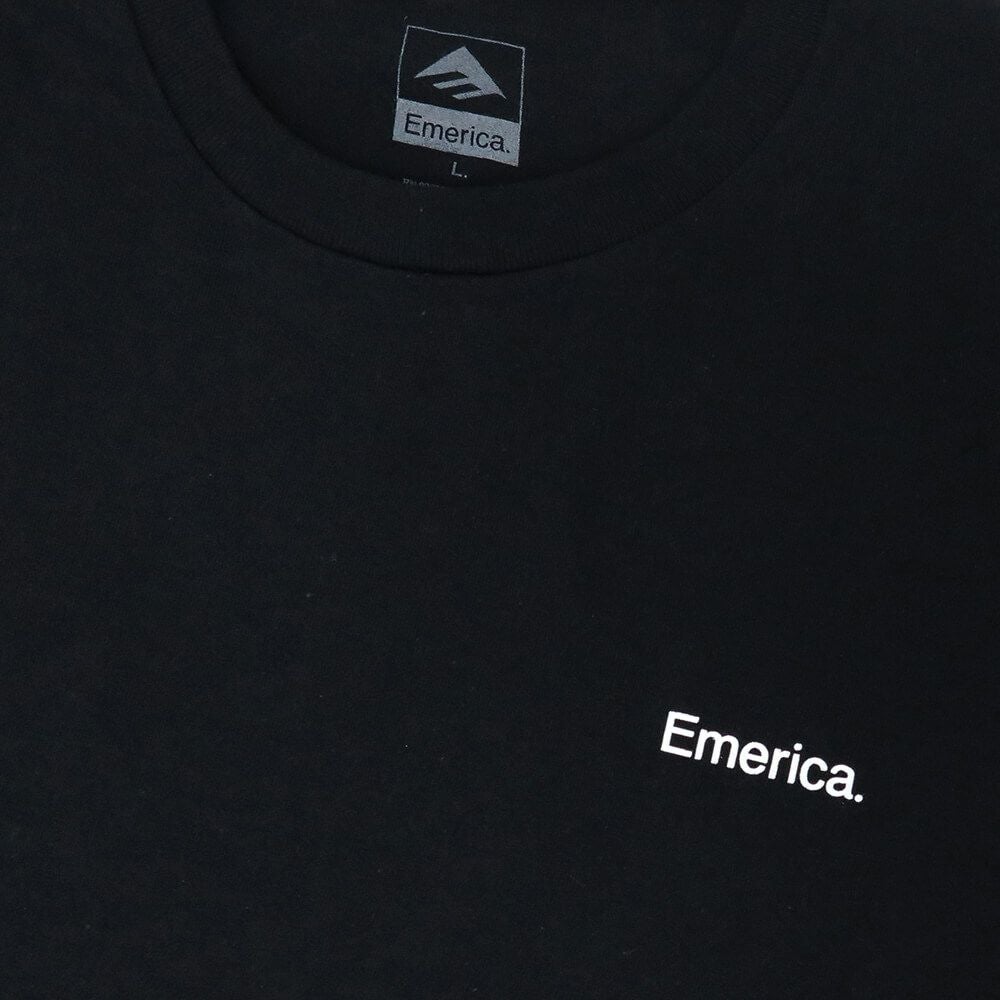 EMERICA T-SHIRT エメリカ Tシャツ LOCKUP BLACK スケートボード スケボー 2