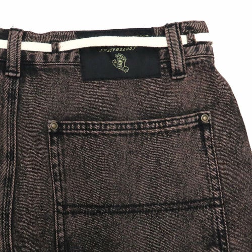 SANTA CRUZ JEANS サンタクルーズ パンツ ジーンズ DOUBLE KNEE CARPENTER DENIM BROWN WASH スケートボード スケボー 4