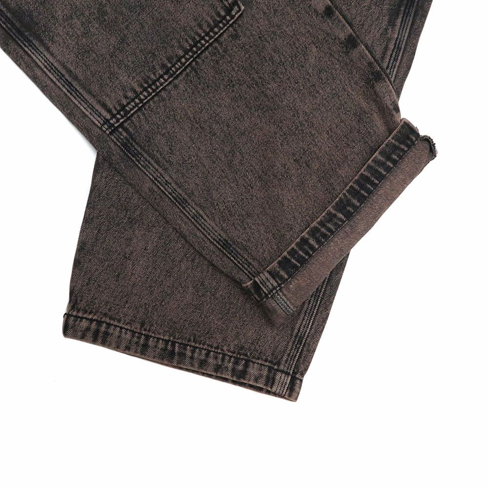 SANTA CRUZ JEANS サンタクルーズ パンツ ジーンズ DOUBLE KNEE CARPENTER DENIM BROWN WASH スケートボード スケボー 7