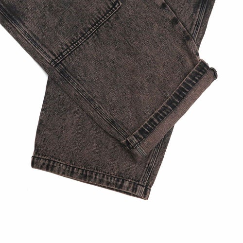 SANTA CRUZ JEANS サンタクルーズ パンツ ジーンズ DOUBLE KNEE CARPENTER DENIM BROWN WASH スケートボード スケボー 7