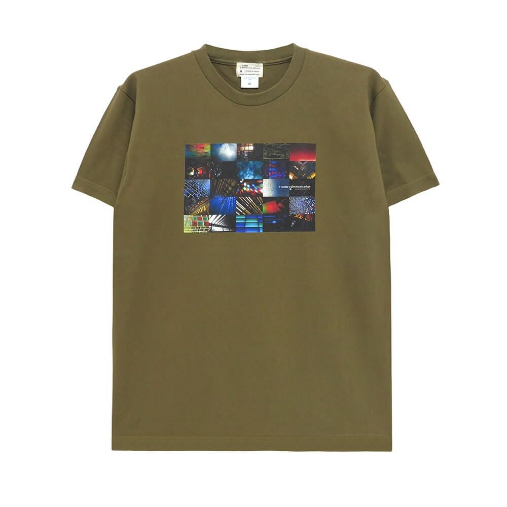 COLOR COMMUNICATIONS T-SHIRT カラーコミュニケーションズ Tシャツ TRAJECTORY PHOTO OLIVE スケートボード スケボー 