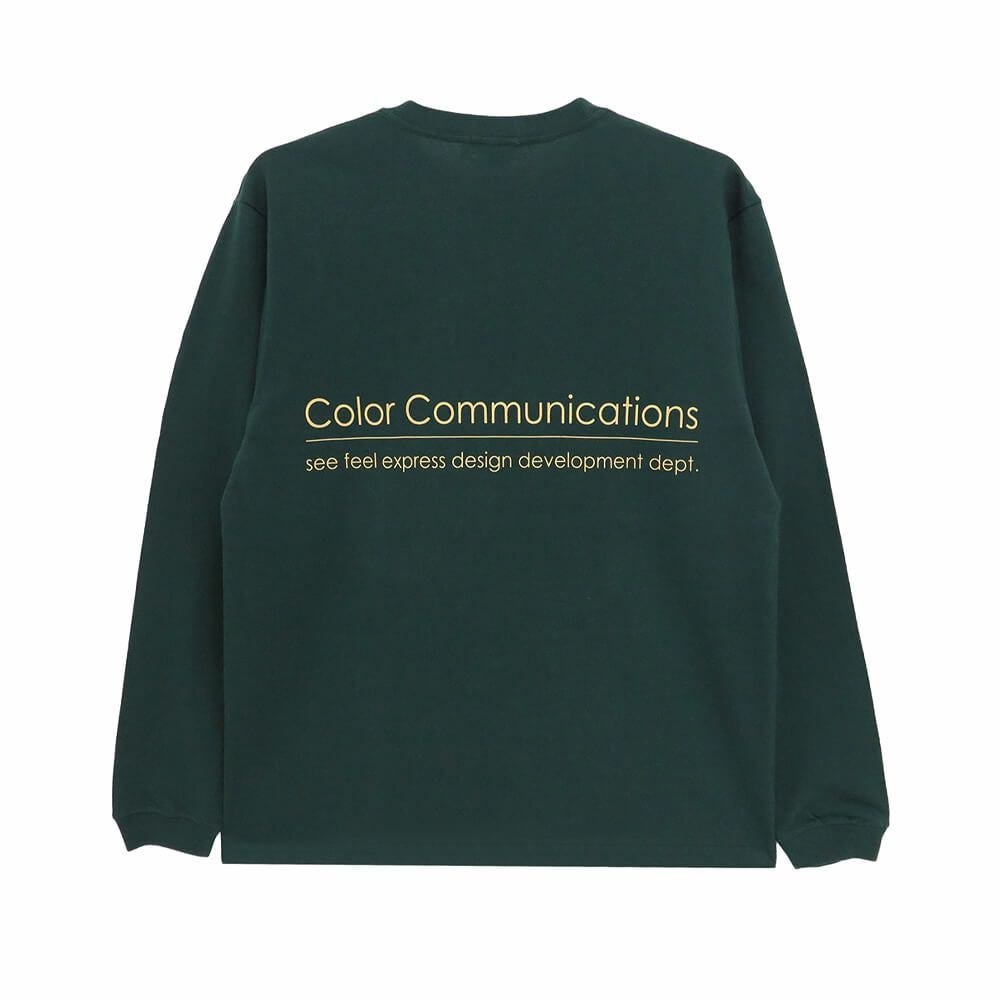 COLOR COMMUNICATIONS LONG SLEEVE カラーコミュニケーションズ ロングスリーブTシャツ RE-LETTER 2012 DARK GREEN スケートボード スケボー 