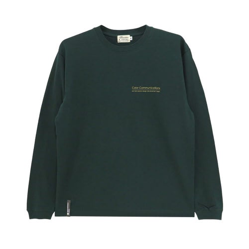 COLOR COMMUNICATIONS LONG SLEEVE カラーコミュニケーションズ ロングスリーブTシャツ RE-LETTER 2012 DARK GREEN スケートボード スケボー 1