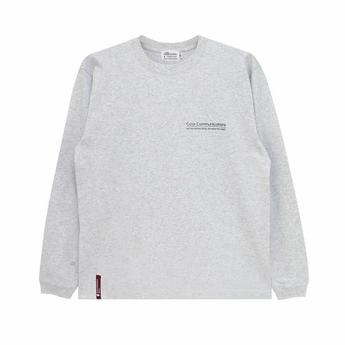 COLOR COMMUNICATIONS LONG SLEEVE カラーコミュニケーションズ ロングスリーブTシャツ RE-LETTER 2012 ASH スケートボード スケボー 1