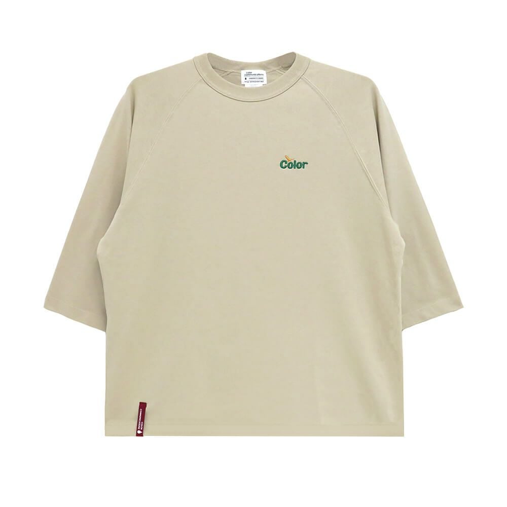 COLOR COMMUNICATIONS LONG SLEEVE カラーコミュニケーションズ 7分袖Tシャツ WAWA OWL EMB LETTER STONE スケートボード スケボー 