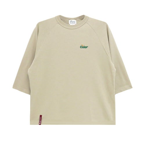 COLOR COMMUNICATIONS LONG SLEEVE カラーコミュニケーションズ 7分袖Tシャツ WAWA OWL EMB LETTER STONE スケートボード スケボー 