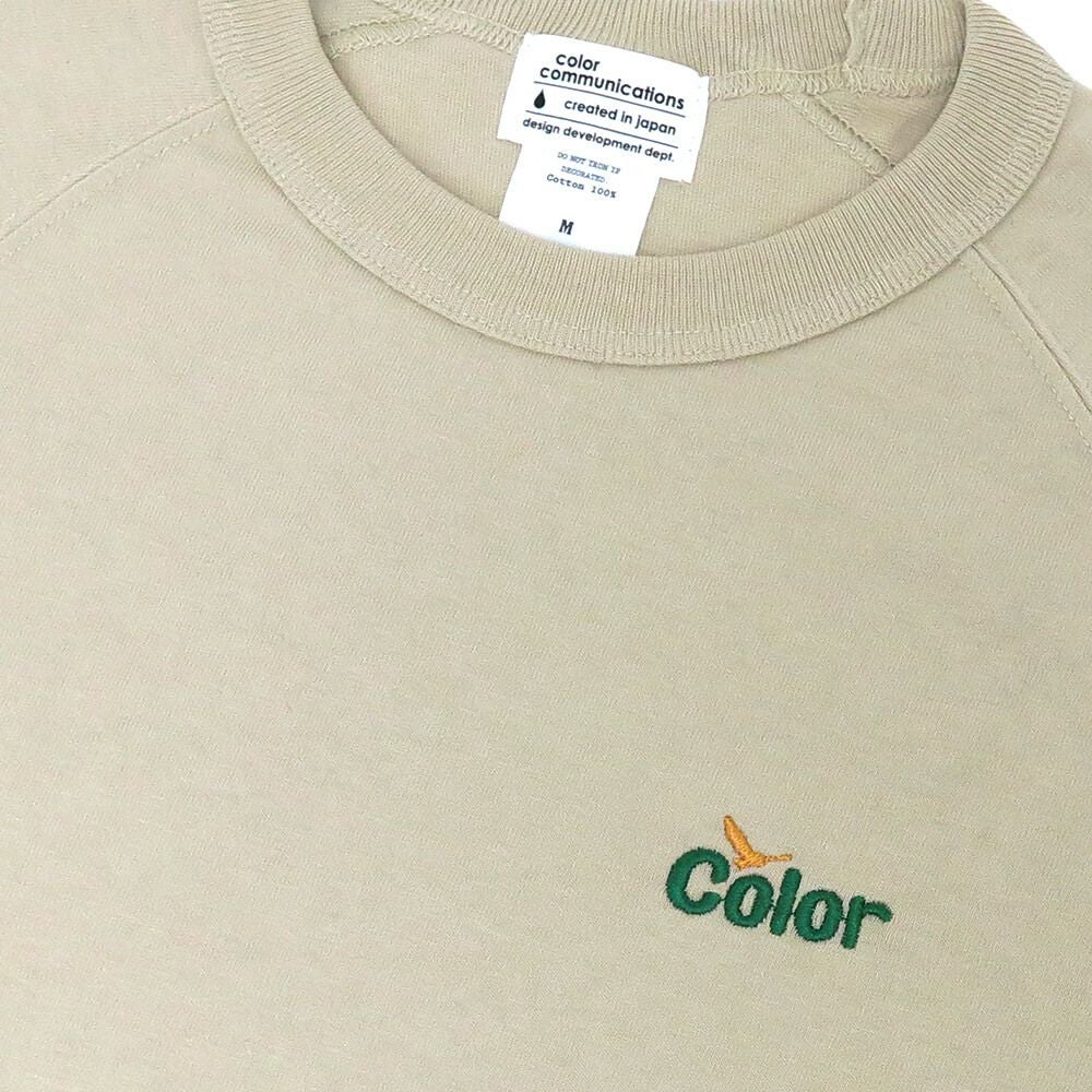 COLOR COMMUNICATIONS LONG SLEEVE カラーコミュニケーションズ 7分袖Tシャツ WAWA OWL EMB LETTER STONE スケートボード スケボー 1