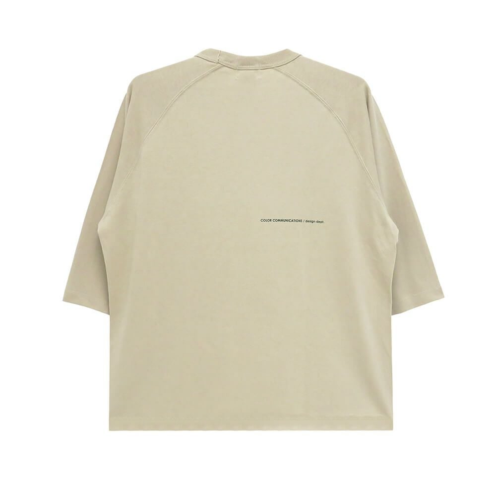 COLOR COMMUNICATIONS LONG SLEEVE カラーコミュニケーションズ 7分袖Tシャツ WAWA OWL EMB LETTER STONE スケートボード スケボー 4