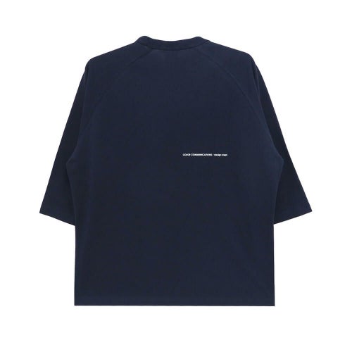 COLOR COMMUNICATIONS LONG SLEEVE カラーコミュニケーションズ 7分袖Tシャツ WAWA OWL EMB LETTER NAVY スケートボード スケボー 4