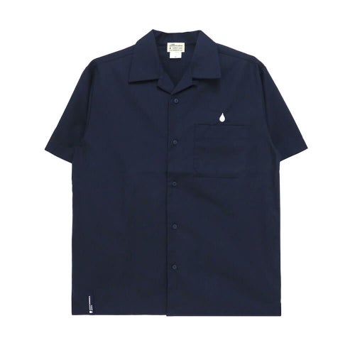 COLOR COMMUNICATIONS SHORT SLEEVE SHIRTS カラーコミュニケーションズ 半袖シャツ DRIP EMB TC TWILL DARK NAVY スケートボード スケボー 