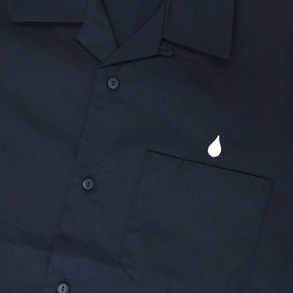 COLOR COMMUNICATIONS SHORT SLEEVE SHIRTS カラーコミュニケーションズ 半袖シャツ DRIP EMB TC TWILL DARK NAVY スケートボード スケボー 1