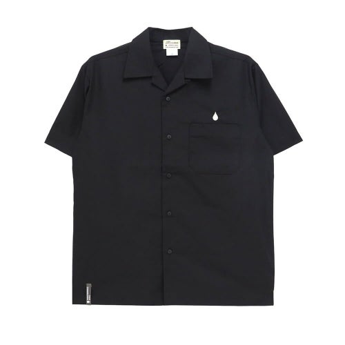 COLOR COMMUNICATIONS SHORT SLEEVE SHIRTS カラーコミュニケーションズ 半袖シャツ DRIP EMB TC TWILL BLACK スケートボード スケボー 