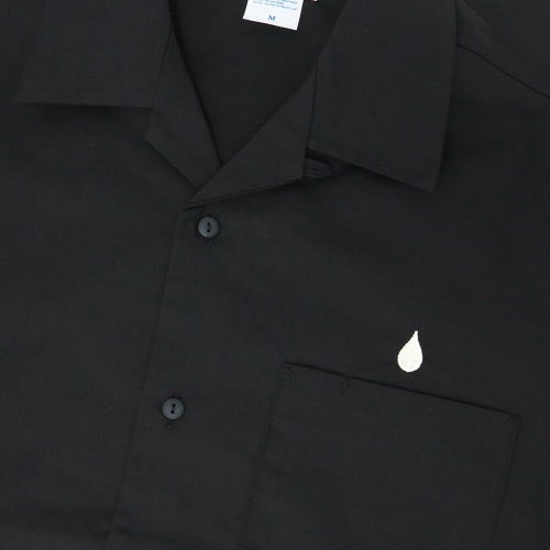 COLOR COMMUNICATIONS SHORT SLEEVE SHIRTS カラーコミュニケーションズ 半袖シャツ DRIP EMB TC TWILL BLACK スケートボード スケボー 1