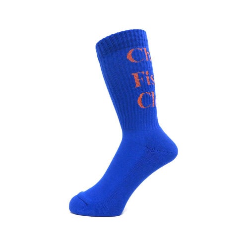 CHAOS FISHING CLUB SOCKS カオスフィッシングクラブ ソックス 靴下 1 PAC LOGO BLUE スケートボード スケボー 1