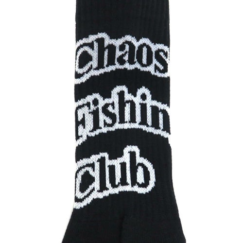 CHAOS FISHING CLUB SOCKS カオスフィッシングクラブ ソックス 靴下 1 PAC ARCH LOGO BLACK スケートボード スケボー 4