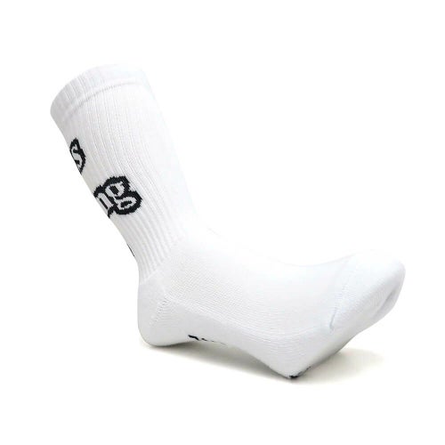 CHAOS FISHING CLUB SOCKS カオスフィッシングクラブ ソックス 靴下 1 PAC ARCH LOGO WHITE スケートボード スケボー 