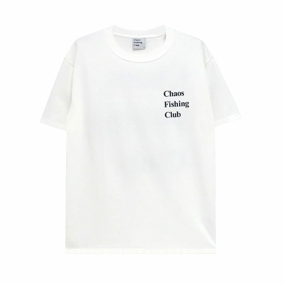 CHAOS FISHING CLUB T-SHIRT カオスフィッシングクラブ Tシャツ LOGO WHITE スケートボード スケボー 1