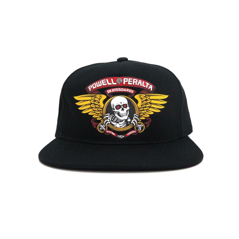 POWELL PERALTA CAP パウエルペラルタ キャップ WINGED RIPPER SNAPBACK BLACK スケートボード スケボー 1