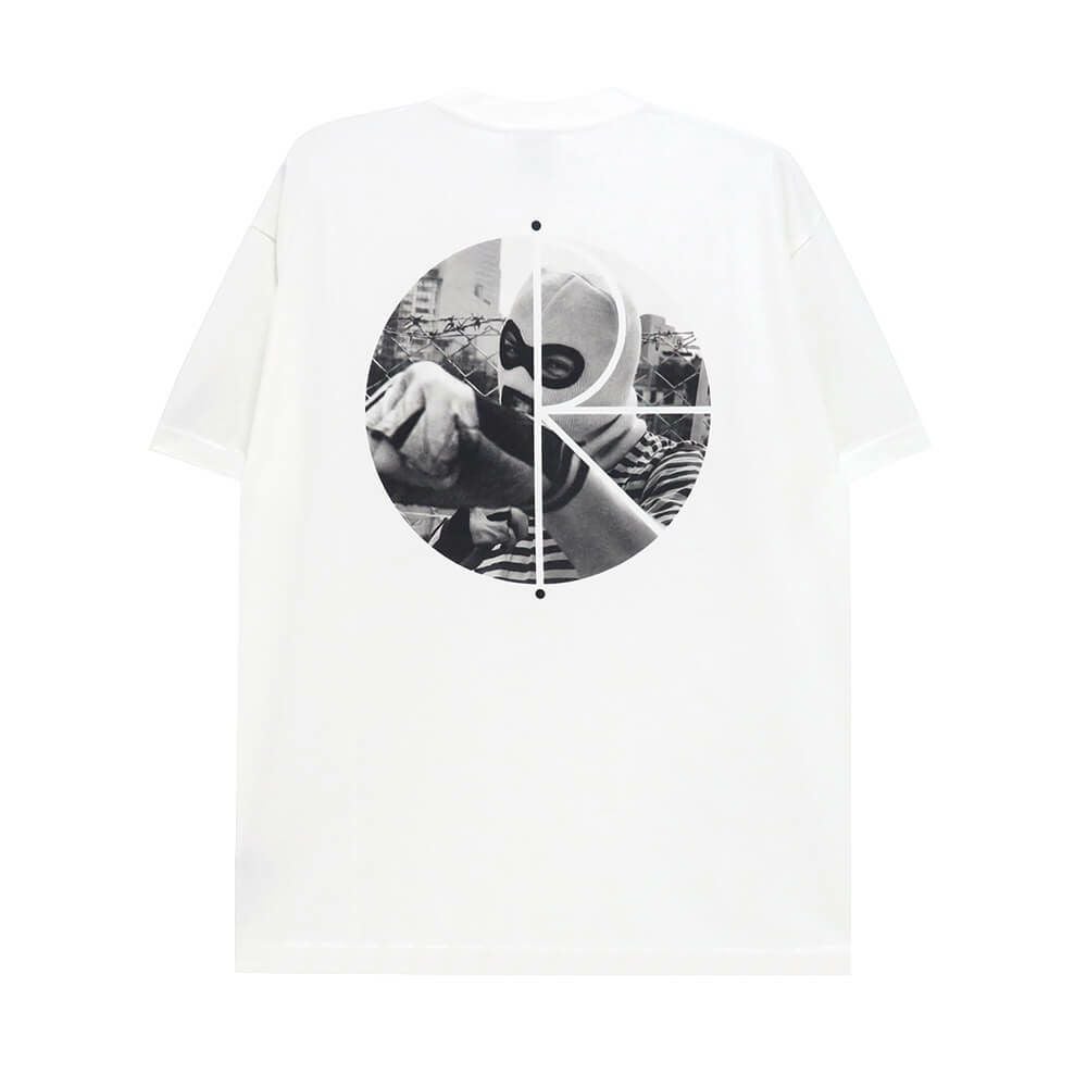 POLAR T-SHIRT ポーラー Tシャツ KLEZ FILL LOGO WHITE スケートボード スケボー 