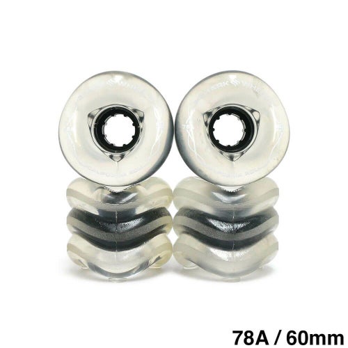 SHARK WHEEL シャークウィール ソフトウィール（クルーザー） CALIFORNIA ROLL（78A）CLEAR BLACK HUB 60mm スケートボード スケボー 1