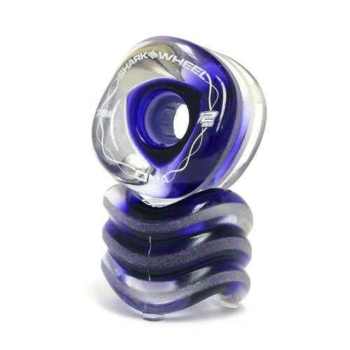 SHARK WHEEL シャークウィール ソフトウィール（クルーザー） DNA（78A）CLEAR PURPLE HUB 72mm スケートボード スケボー 3