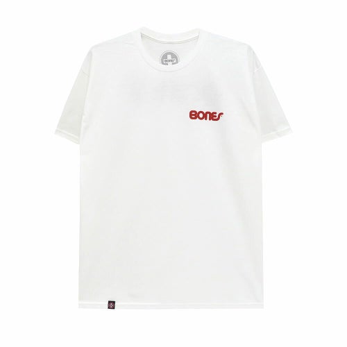 BONES T-SHIRT ボーンズ Tシャツ SWISS TEXT WHITE スケートボード スケボー 1