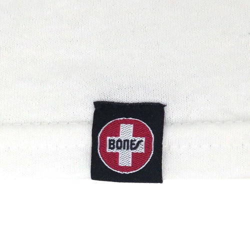 BONES T-SHIRT ボーンズ Tシャツ SWISS TEXT WHITE スケートボード スケボー 4