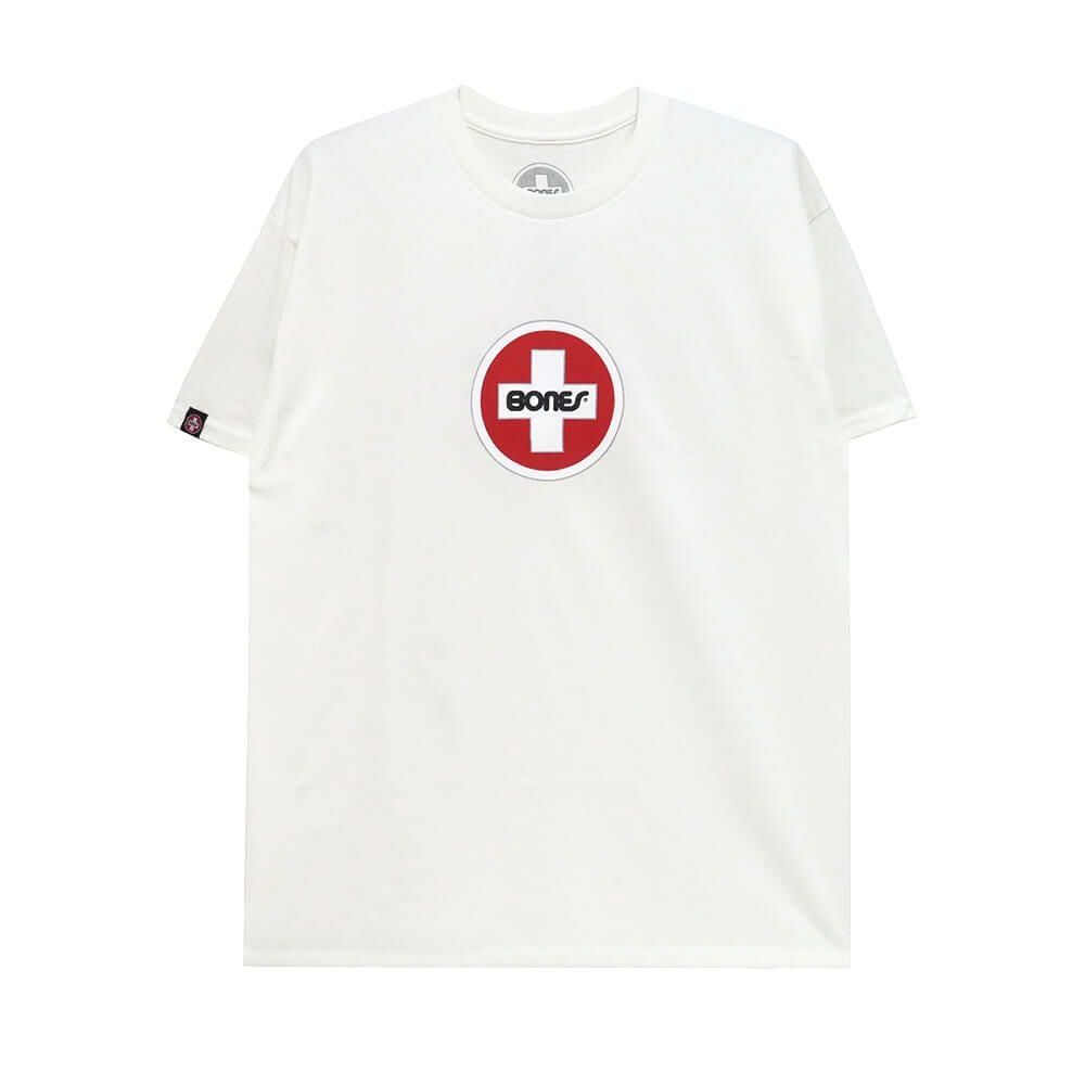 BONES T-SHIRT ボーンズ Tシャツ SWISS CIRCLE BLACK スケートボード