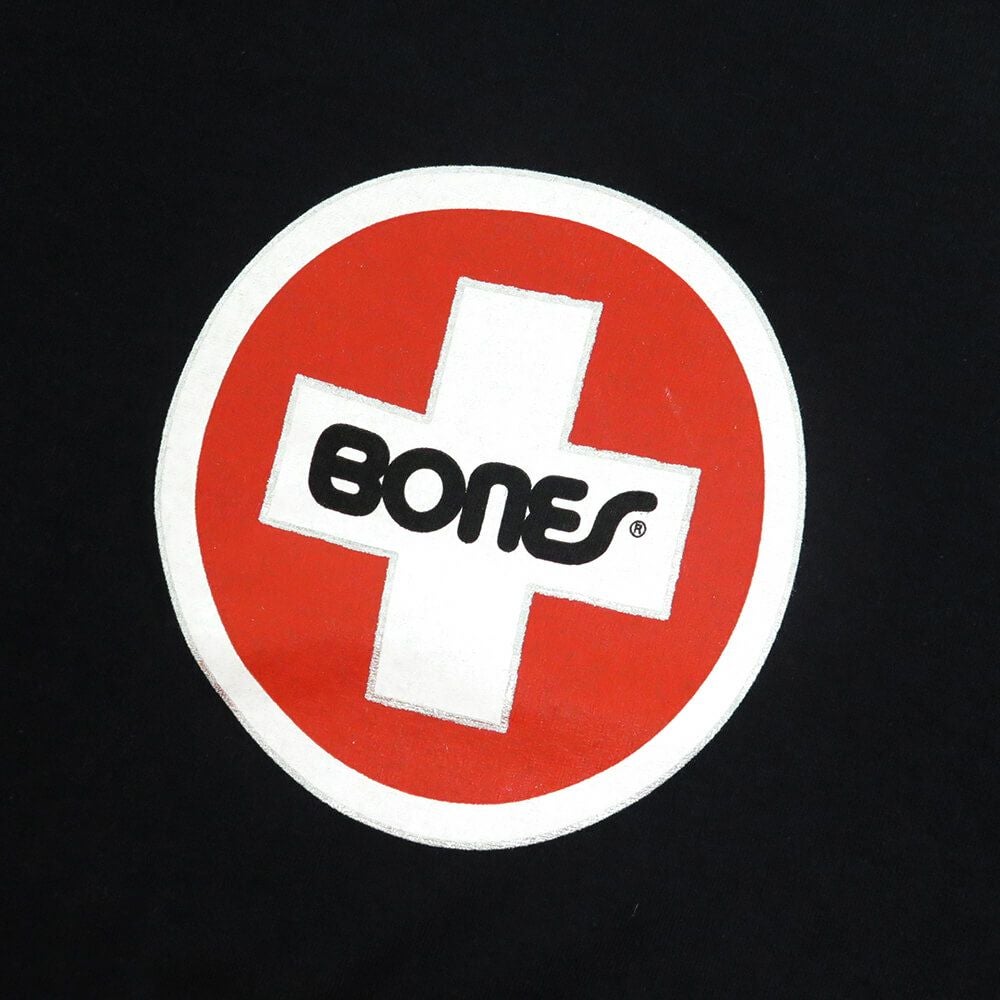 BONES T-SHIRT ボーンズ Tシャツ SWISS CIRCLE BLACK スケートボード