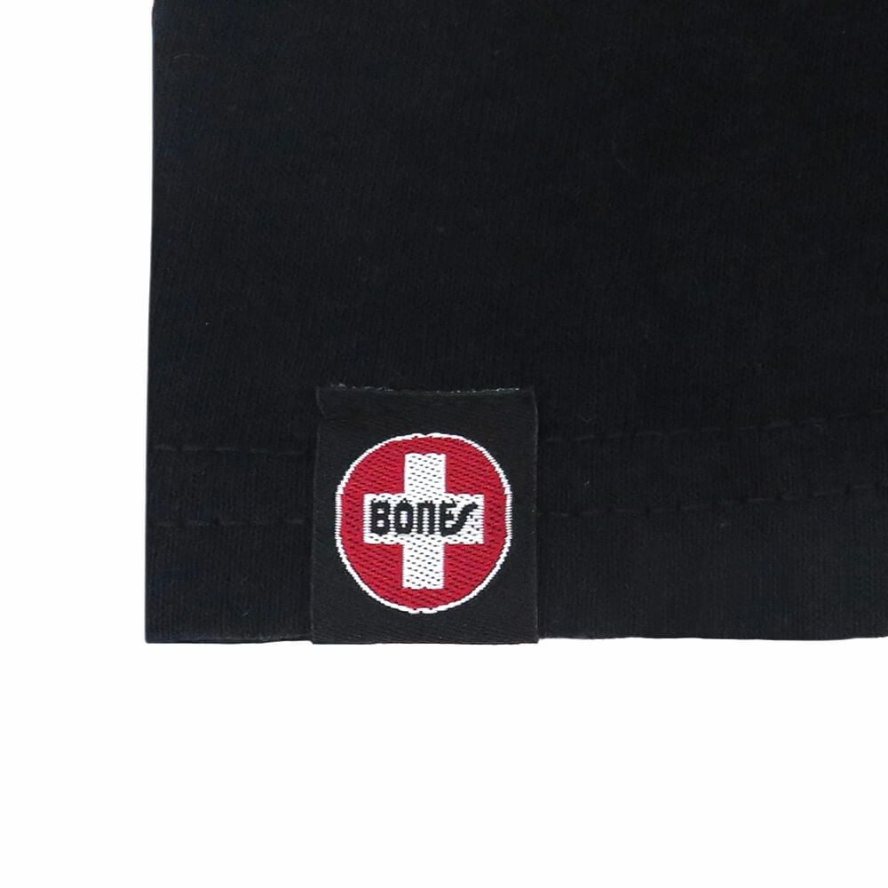 BONES T-SHIRT ボーンズ Tシャツ SWISS CIRCLE BLACK スケートボード