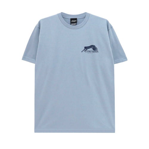 STRUSH T-SHIRT ストラッシュ Tシャツ PANTHER ART BY GURU KATO ACID BLUE スケートボード スケボー 1