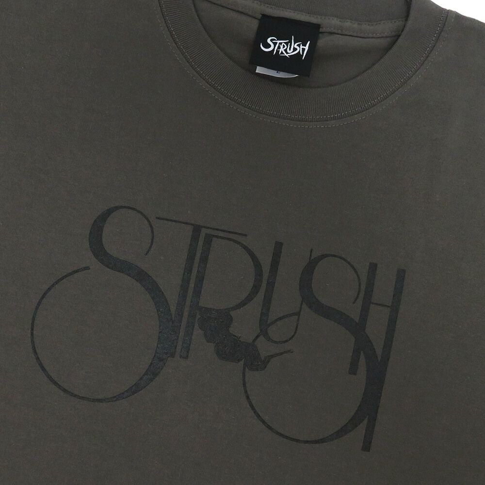 STRUSH T-SHIRT ストラッシュ Tシャツ SMOKE LOGO HAZY BLACK スケートボード スケボー 2