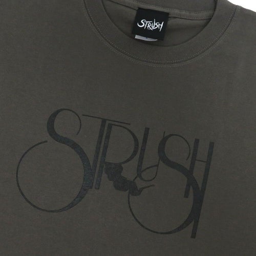 STRUSH T-SHIRT ストラッシュ Tシャツ SMOKE LOGO HAZY BLACK スケートボード スケボー 2