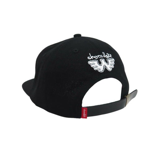 CHOCOLATE CAP チョコレート キャップ TOO DUMB 6 PANEL STRAPBACK BLACK スケートボード スケボー 2