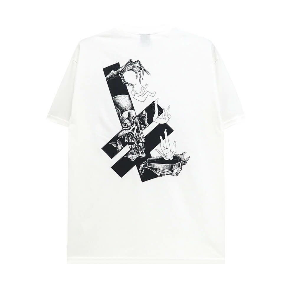 DEATHWISH T-SHIRT デスウィッシュ Tシャツ TRAPPED WHITE スケートボード スケボー 