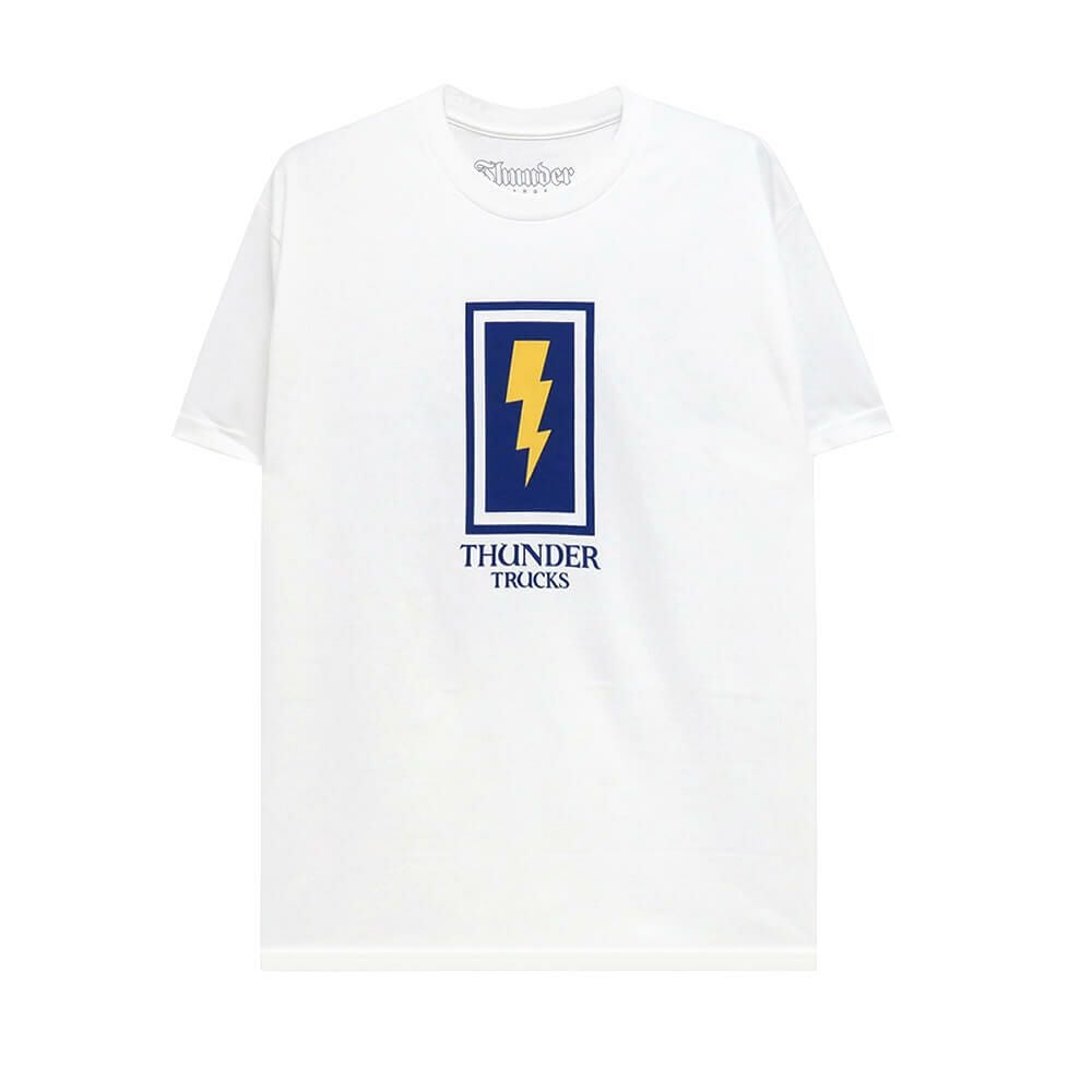THUNDER T-SHIRT サンダー Tシャツ BOXED BOLT WHITE スケートボード スケボー 